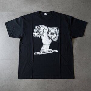 Who Is Beyond the Law? Graphic T-Shirt – Money Cash Streetwear Tee – Edgy Statem